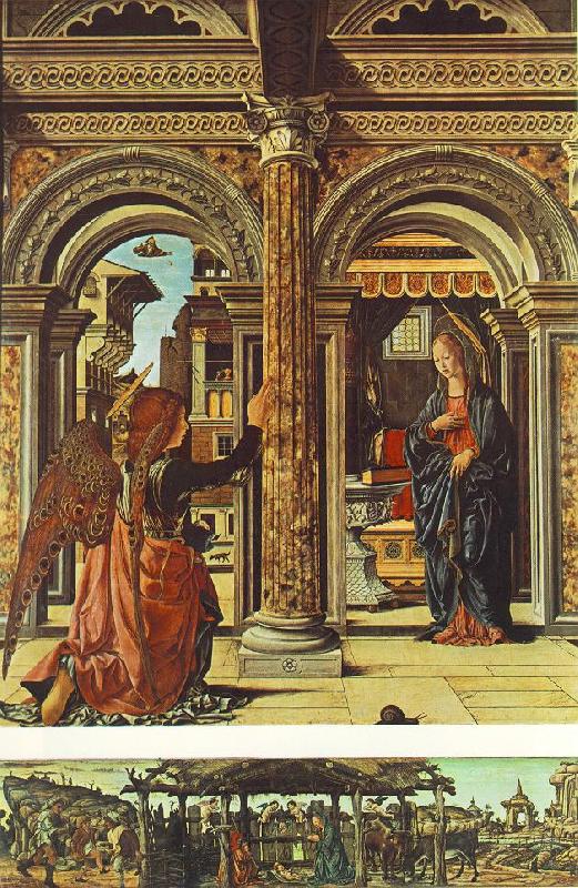 COSSA, Francesco del Annunciation and Nativity (Altarpiece of Observation) df China oil painting art